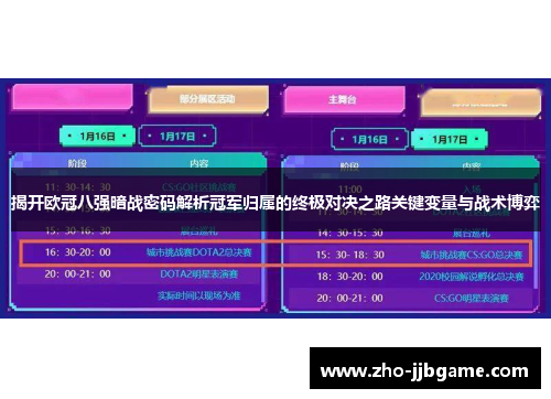 揭开欧冠八强暗战密码解析冠军归属的终极对决之路关键变量与战术博弈 揭开欧冠八强暗战密码解析冠军归属的终极对决之路关键变量与战术博弈